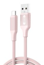 XO NB265 Μινιμαλιστικό Καλώδιο Type-C Ροζ - Image 2