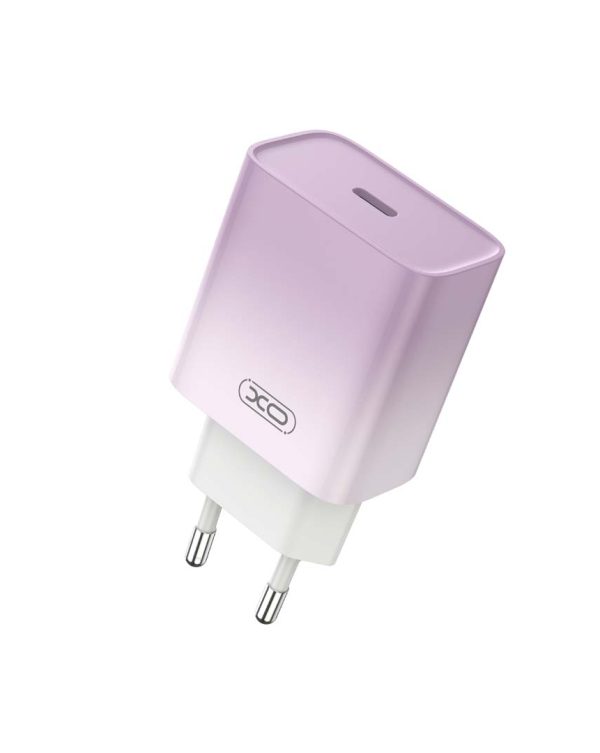 XO CE18 USB-C Φορτιστής Γρήγορης Φόρτισης EU 30W (Μωβ)
