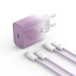 XO CE18 Φορτιστής Γρήγορης Φόρτισης EU 30W USB-C Με Type-C Καλώδιο (NB260) Μωβ - Image 6