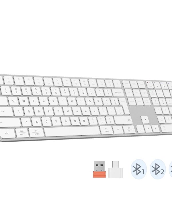 Meetion MT-K230MW 2.4G+Bluetooth Πληκτρολόγιο Λευκό US