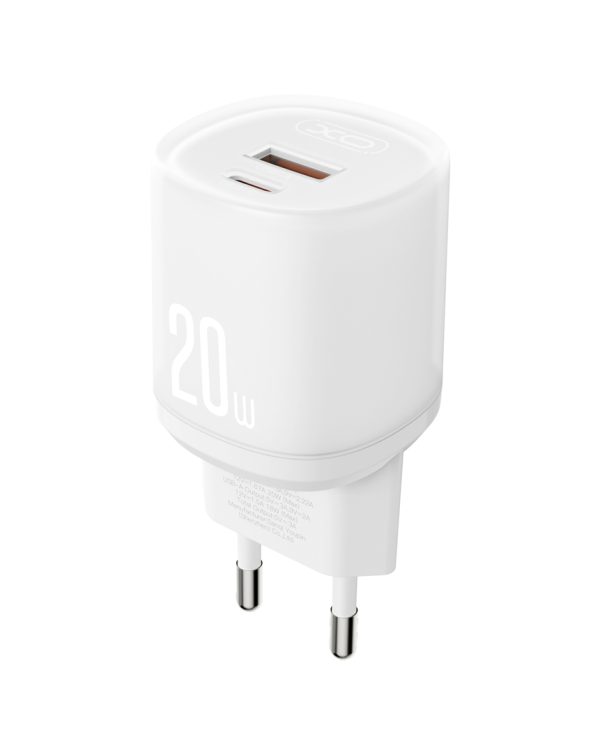 XO L144(EU) PD20W 1USB-A+1USB-C Φορτιστής Λευκό