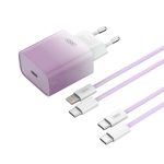 XO CE18 Φορτιστής Γρήγορης Φόρτισης EU 30W USB-C Με Type-C Καλώδιο (NB260) Μωβ - Image 2