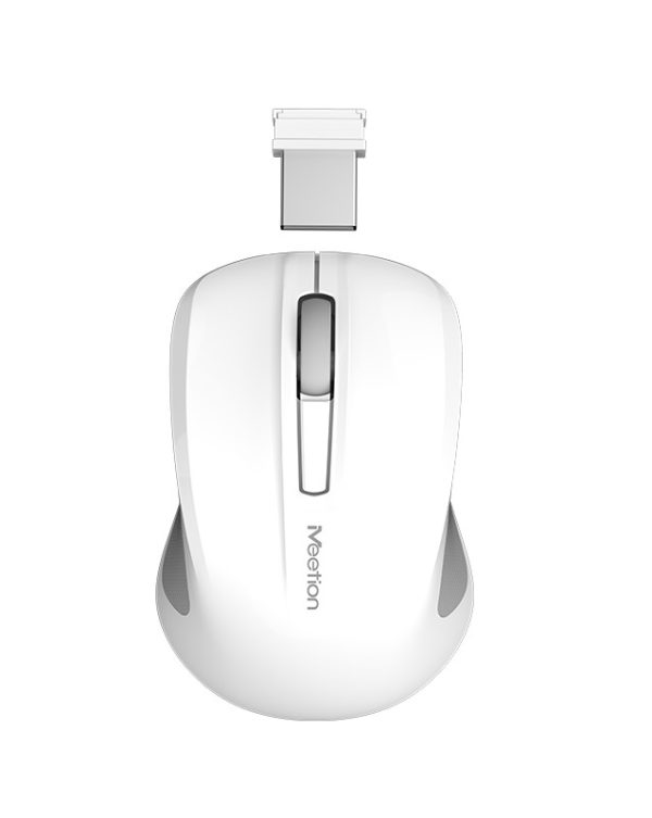 Meetion MT-MINIGO Silent Mini 2.4G Optical Ασύρματο Ποντίκι Άσπρο