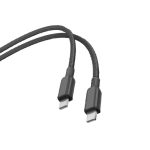 XO NB-Q250B PD 60W Type-C to Type-C PVC Shiny Colorful  Fast Charging Cable Black - Image 2