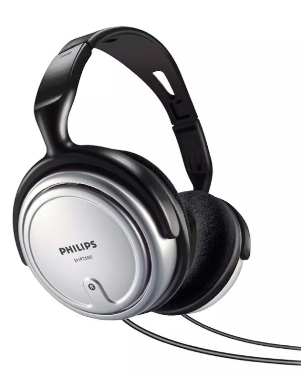 Philips SHP2500/10 Ενσύρματα Over Ear Ακουστικά Ασημί 6.0μ καλώδιο