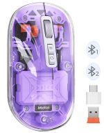 Meetion MT-BTM005 Ασύρματο Ποντίκι Μωβ - Image 2
