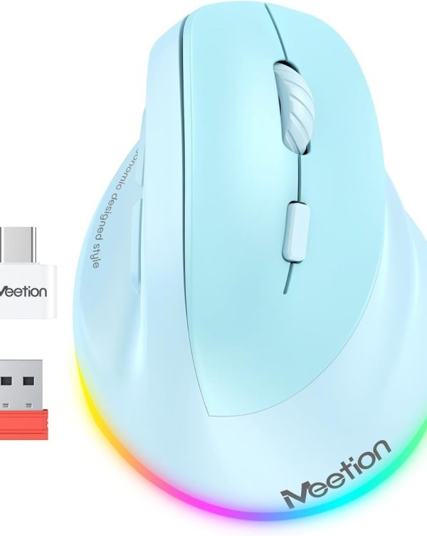 MT-BTM010R Δεξί Εργονομικό Ασύρματο Ποντίκι Μπλε