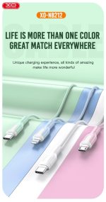 XO NB212 2.1A USB Καλώδιο Φόρτισης για Micro Μαύρο - Image 3