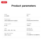 XO NB265 Μινιμαλιστικό Καλώδιο Type-C Ροζ - Image 4