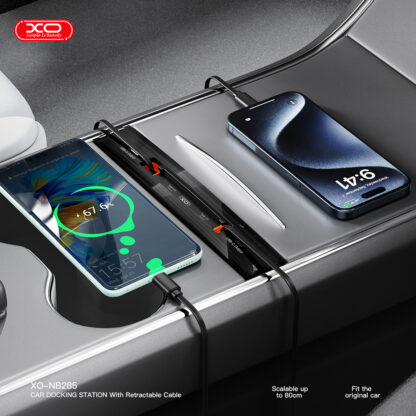 XO NB285 Docking Station με Αναδιπλούμενα Καλώδια 4-in-1 - Image 5