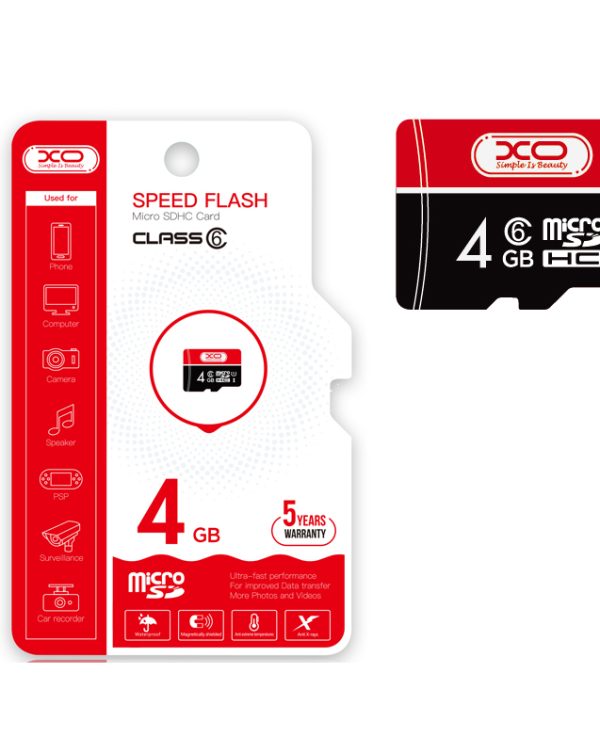 XO Κάρτα Μνήμης 4GB CL10 Micro SD