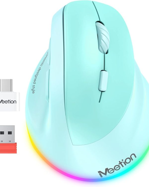 Meetion MT-BTM010R Δεξί Εργονομικό Ασύρματο Ποντίκι Πράσινο