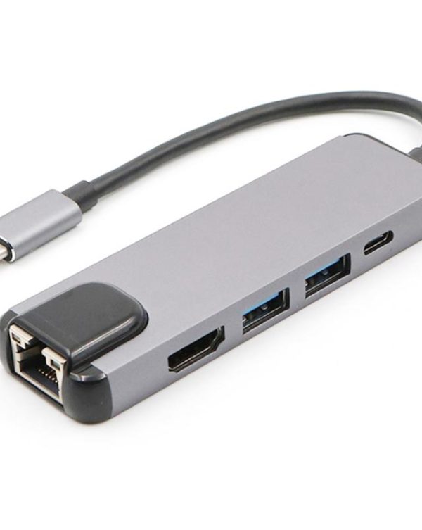 Μετατροπέας 4in1 Type-C to HDMI RJ45 USB3.0 PD