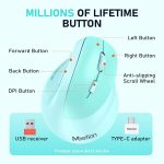 Meetion MT-BTM010R Δεξί Εργονομικό Ασύρματο Ποντίκι Πράσινο - Image 7