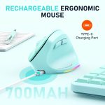 Meetion MT-BTM010R Δεξί Εργονομικό Ασύρματο Ποντίκι Πράσινο - Image 8