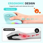 Meetion MT-BTM010R Δεξί Εργονομικό Ασύρματο Ποντίκι Πράσινο - Image 4