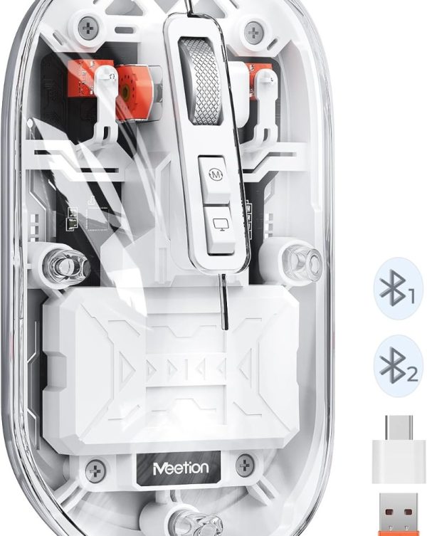 Meetion MT-BTM005 Ασύρματο Ποντίκι Λευκό