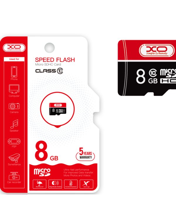 XO Κάρτα Μνήμης 8GB CL10 Micro SD