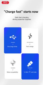 XO BCC07 Φορτιστής Αυτοκινήτου Bluetooth MP3 + 3 Καλώδια με Φώς - Image 4