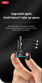 XO BCC07 Φορτιστής Αυτοκινήτου Bluetooth MP3 + 3 Καλώδια με Φώς - Image 5