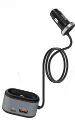 XO CC29 4 in 1 Φορτιστής Αυτοκινήτου (PD+QC3.0+2.4A+ TWS Gen 1/2 Lightning Charging Port) Μαύρο+γκρί