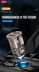 XO CC49 transparent design dual usb 2.4A car charger - Image 3