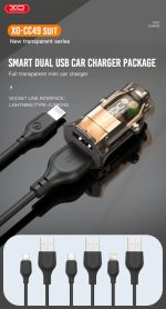 XO CC49 transparent design dual usb 2.4A car charger - Image 4