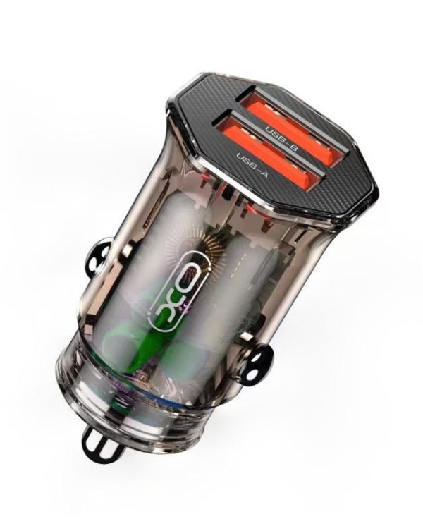 XO CC49 transparent design dual usb 2.4A car charger