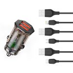 XO CC49 transparent design dual usb 2.4A car charger - Image 7