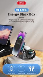 XO CX027 Κινητό /Apple Watch/ TWS 3-σε-1 Ασύρματος φορτιστής 15W - Image 3