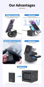 XO CX027 Κινητό /Apple Watch/ TWS 3-σε-1 Ασύρματος φορτιστής 15W - Image 5