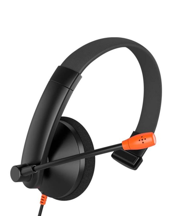 Meetion HP002U Ενσύρματο Ακουστικό Τηλεφωνίας USB / Μαύρο