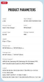 XO L105 (EU) 35W Διπλός Φορτιστής Γρήγορης Φόρτισης Type-c με Καλώδιο Lightning - Image 4