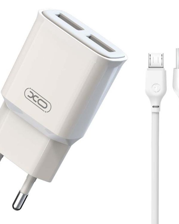 XO L92C EU Διπλός 2.4A Φορτιστής με Καλώδιο Micro
