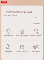 XO CF3 Ατμοσίδερο Ρούχων Χειρός 1500W με Δοχείο 330ml Λευκό - Image 10