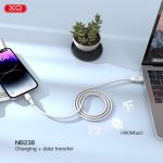 XO NB238 Καλώδιο Φόρτισης + Data TypeC L=3M Zeus Series Μαύρο - Image 9