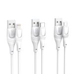 XO NB238 Καλώδιο Φόρτισης + Data Lightning L=3M Zeus Series Άσπρο - Image 3