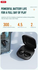 XO X15 TWS Soundwave Sports Ring Black - Image 7