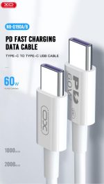 XO NB-Q190B 60W Καλώδιο Φόρτισης + Data Type-C Σε Type-C 2m - Image 3