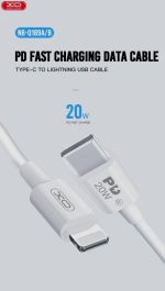XO NB-Q189A PD 20W Καλώδιο Φόρτισης + Data Type-C σε Lightning 1m - Image 5