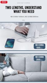 XO NB-Q189A PD 20W Καλώδιο Φόρτισης + Data Type-C σε Lightning 1m - Image 3