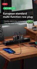 ΧΟ WL10 (EU) Πολύπριζο 4 Θέσεων με 4 Θύρες USB με Διακόπτη 1.8m  (4AC+4USB) - Image 3