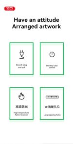 ΧΟ WL10 (EU) Πολύπριζο 4 Θέσεων με 4 Θύρες USB με Διακόπτη 1.8m  (4AC+4USB) - Image 4