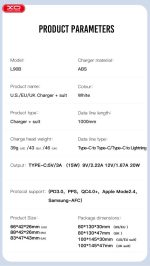 XO L90B EU PD20W Γρήγορης Φόρτισης Φορτιστής με LED - Image 4