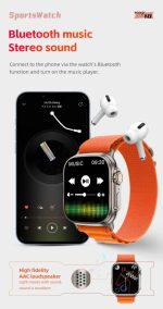 XO M8 PRO Smart Sports Call Watch Ασημί - Image 15