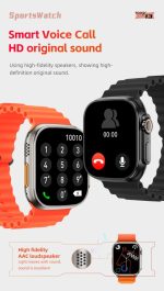 XO M8 PRO Smart Sports Call Watch Ασημί - Image 12