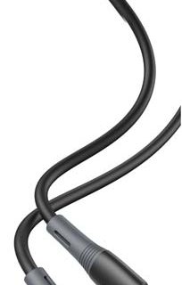 XO NB-Q226A 27W Καλώδιο Δεδομένων Σιλικόνης TYPE-C σε Lightning Μαύρο 1μ