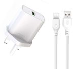 XO L103 (UK) QC3.0 18W Φορτιστής με Καλώδιο TYPE-C (NB103) - Image 2