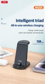 WX035 3-in-1 Multi-function Wireless Charging Black - Image 7
